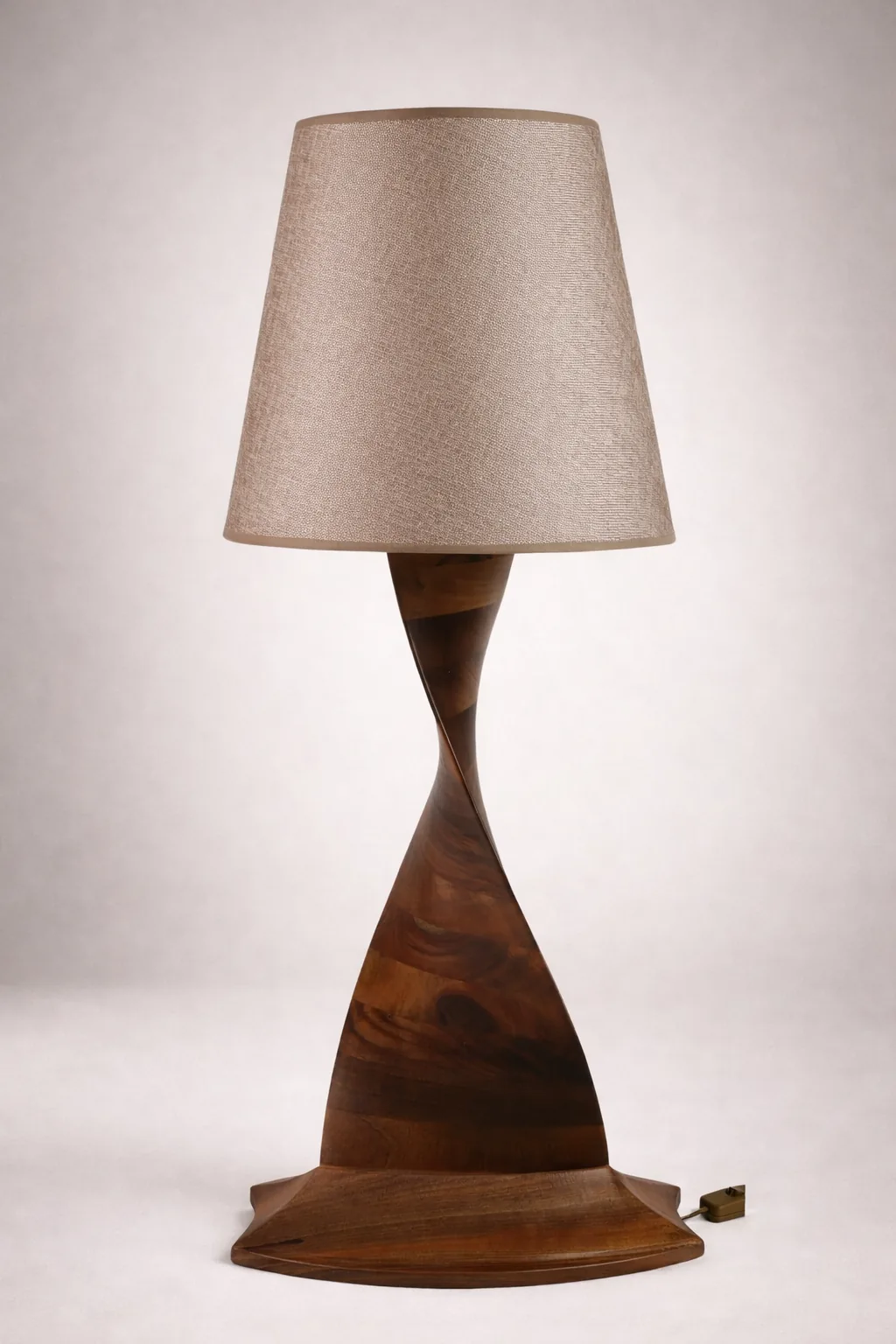 DNA solid walnut table lamp by Woodine