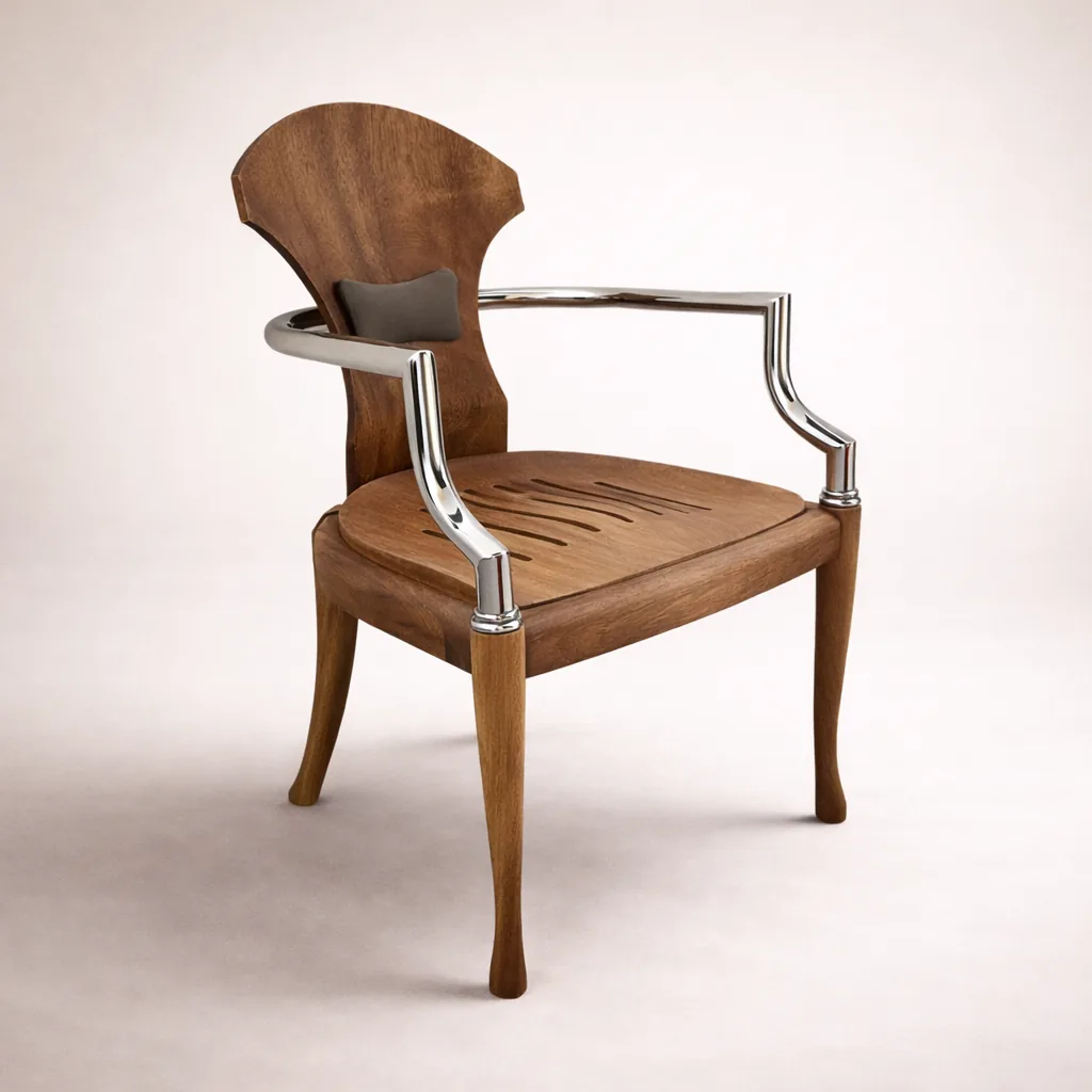 Guena Classic outdoor iroko armchair by Woodine