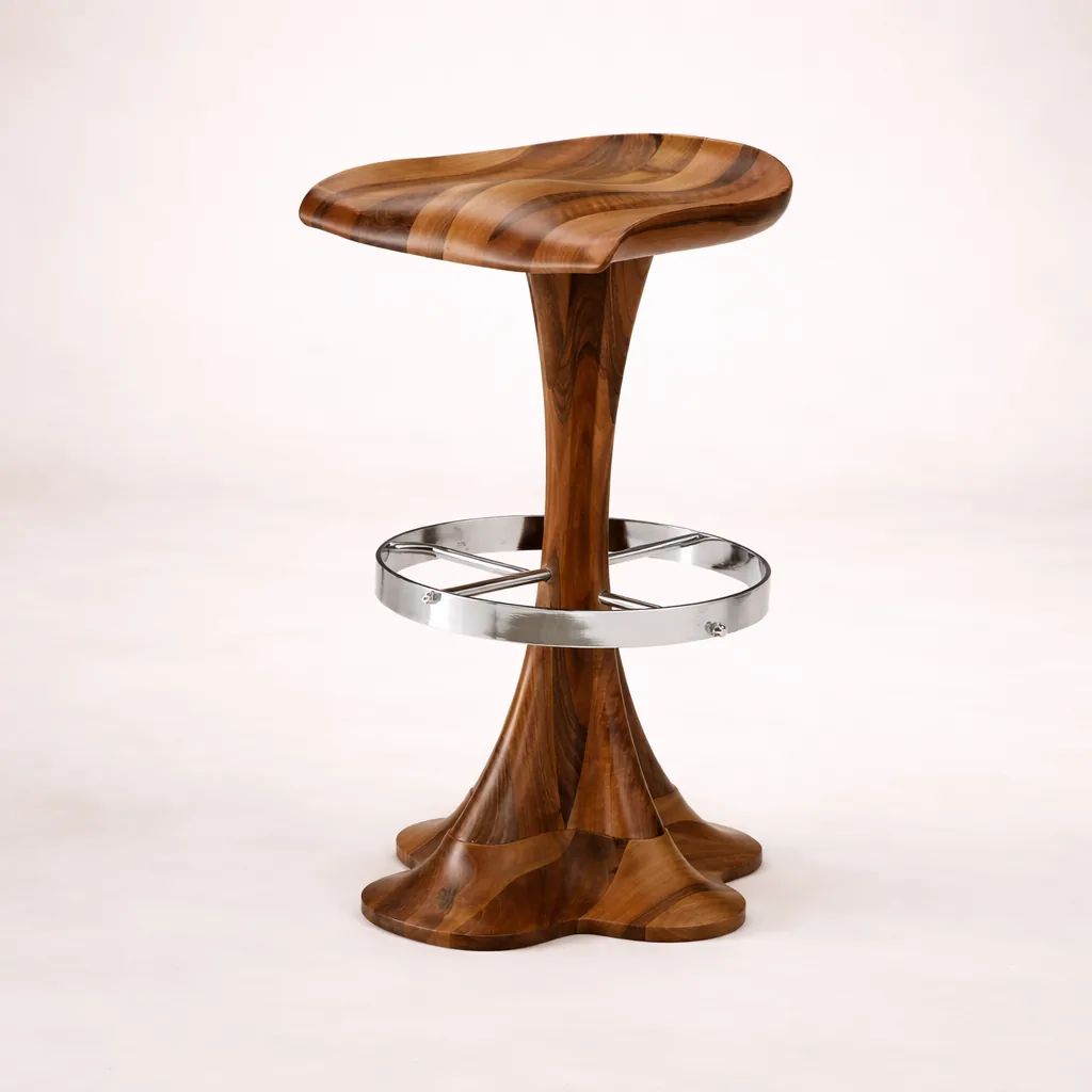 Liza solid walnut barstool by Woodine