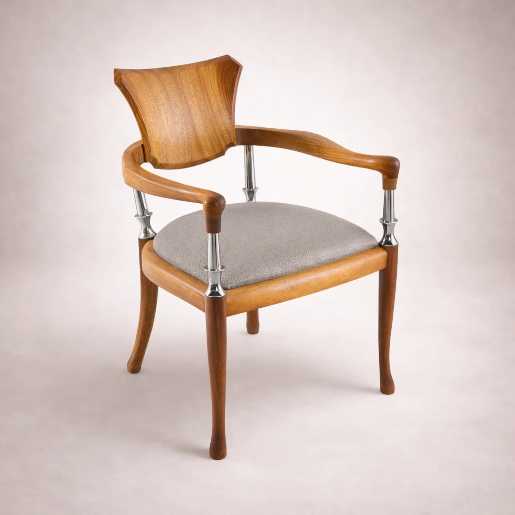 Ardos Outdoor Armchair in solid iroko by Woodine