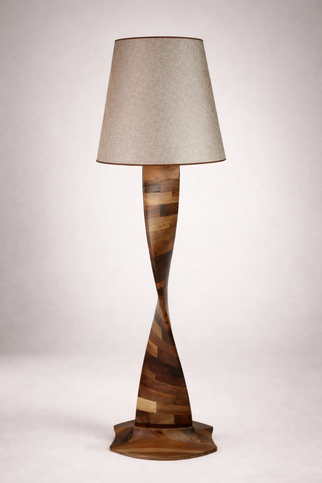 DNA Floor Lamp in solid walnut by Woodine