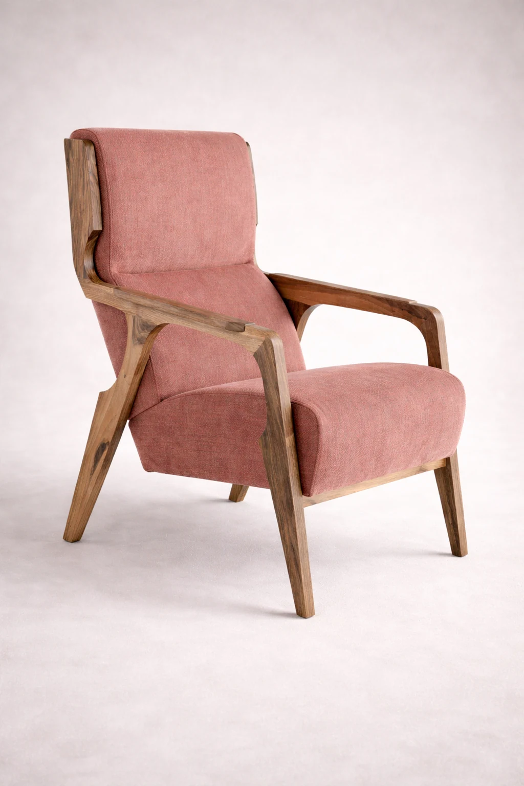 Esma Wingchair in solid walnut by Woodine