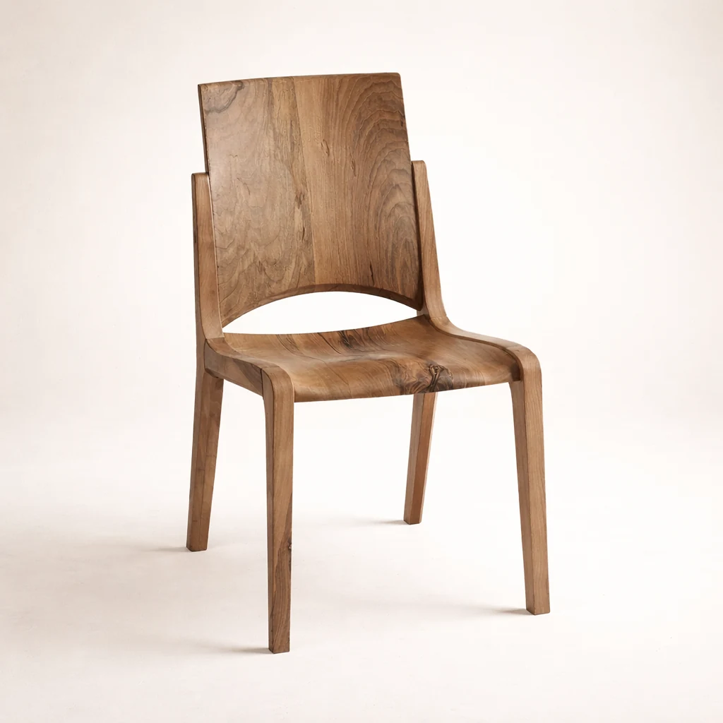 Everest Chair in solid walnut by Woodine