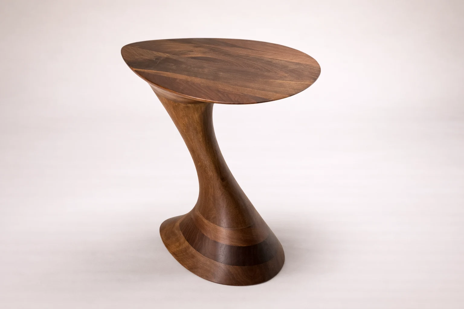 Hira Side Table in solid walnut by Woodine