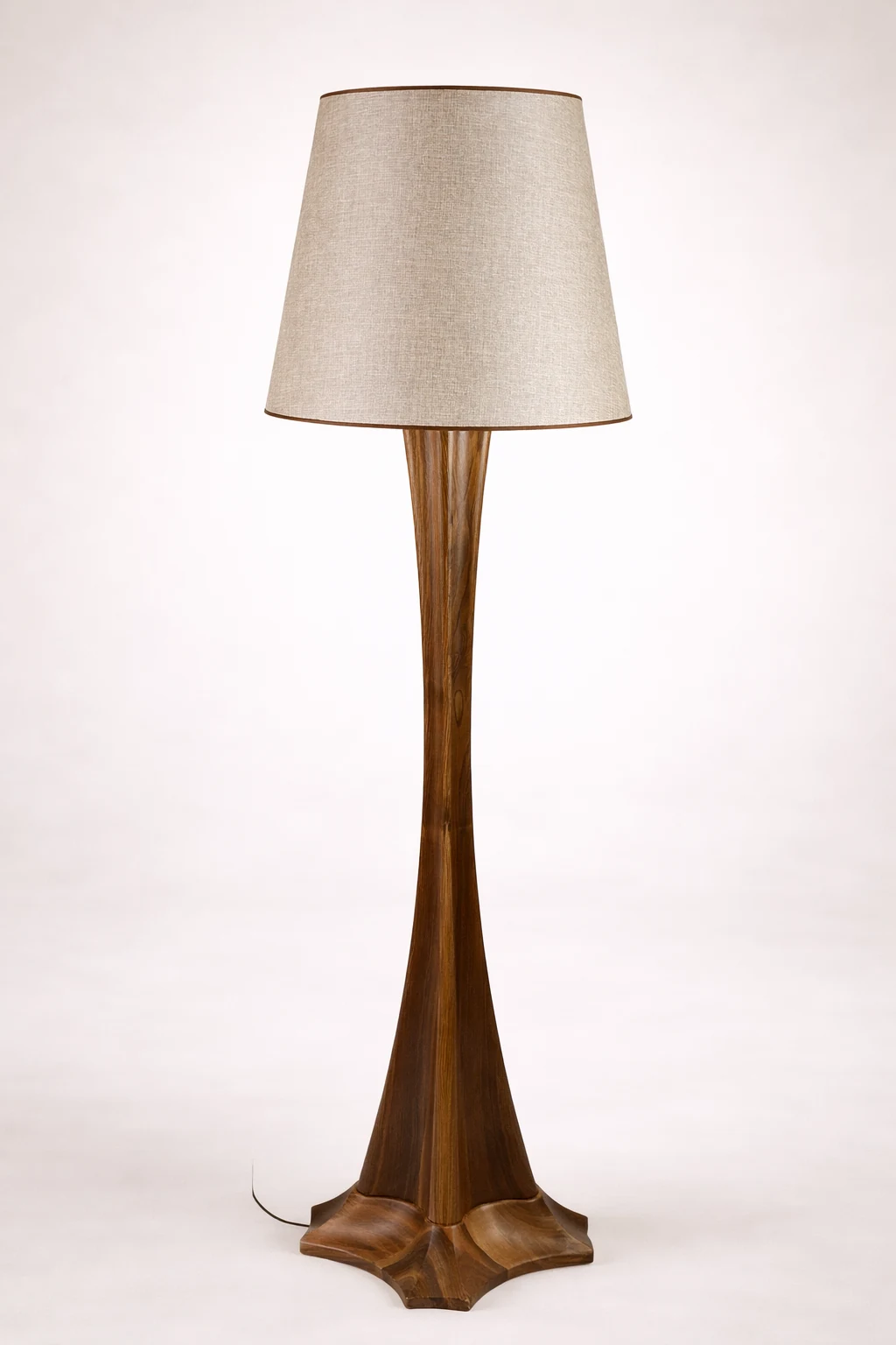 Liza Floor Lamp in solid walnut by Woodine