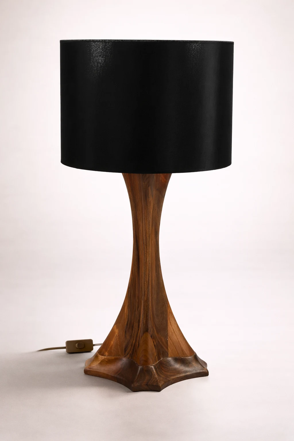 Liza Table Lamp in solid walnut by Woodine