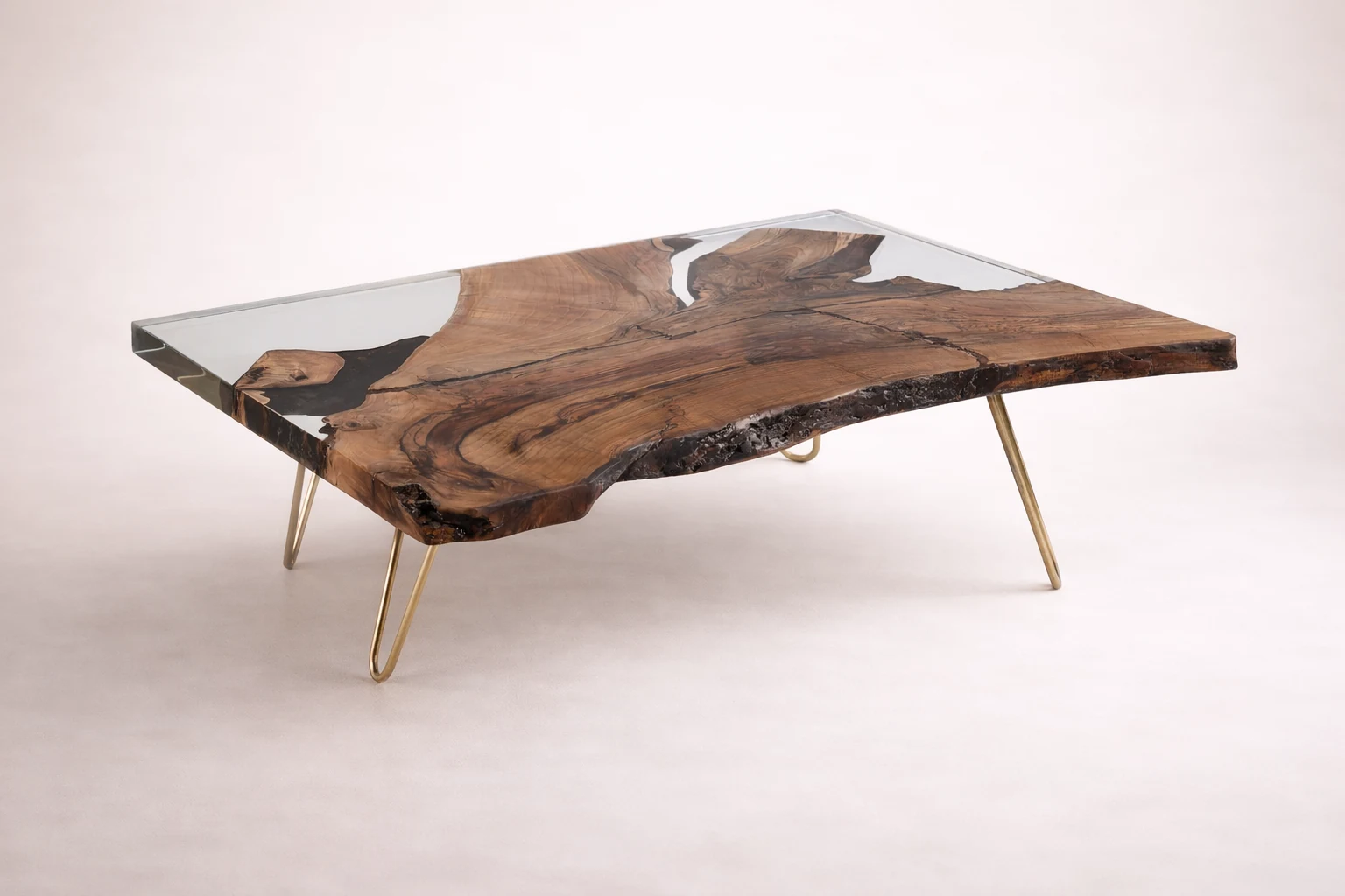 Natural Epoxy Coffee Table by Woodine