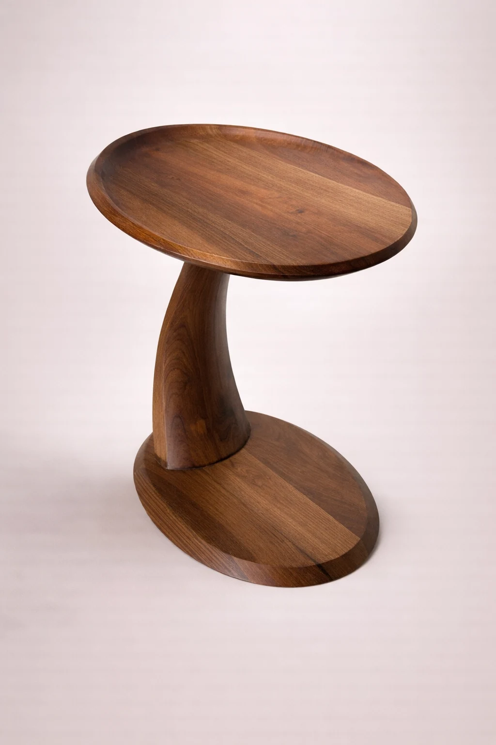 Sail Side Table in solid walnut by Woodine
