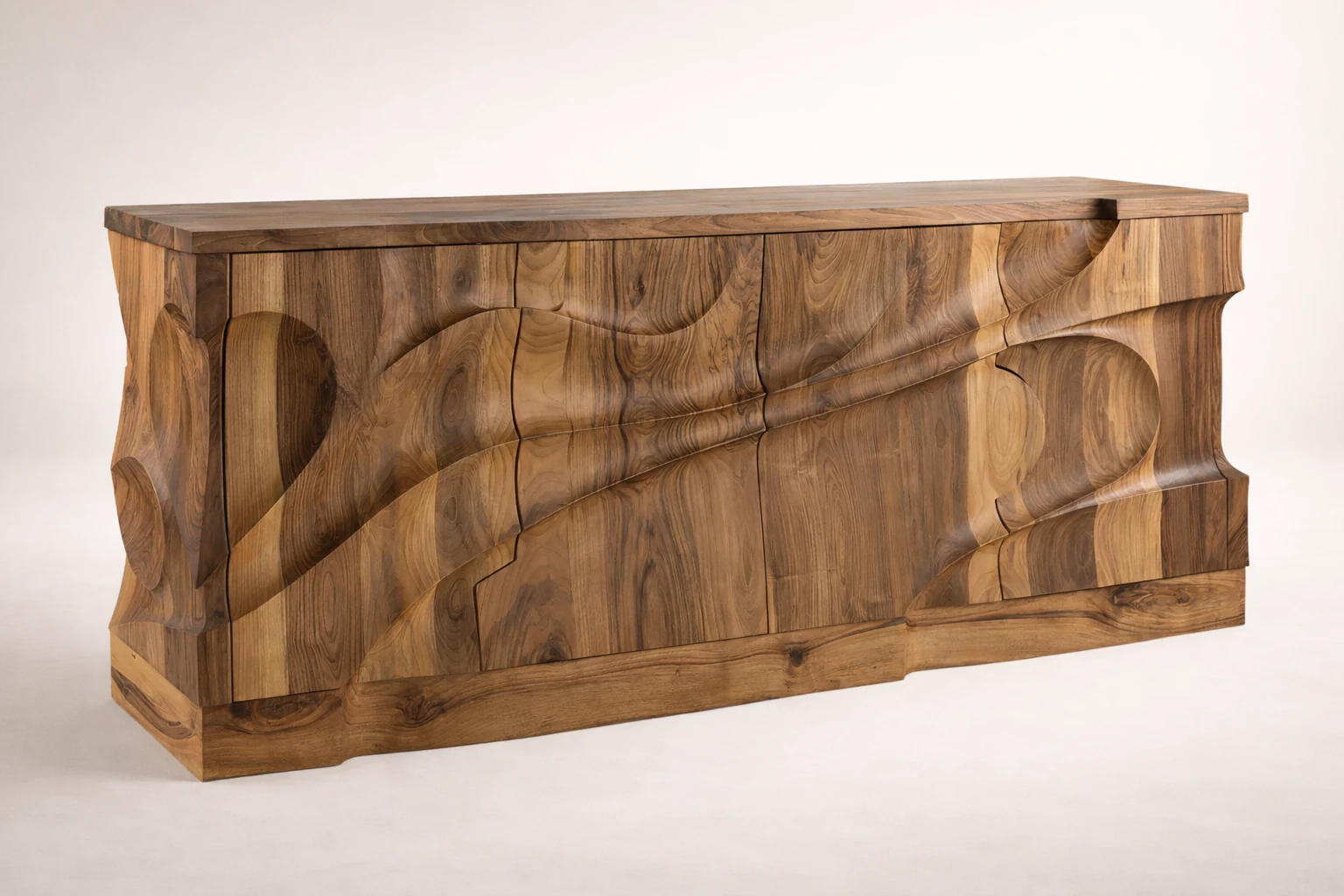 Zara Console in solid walnut by Woodine
